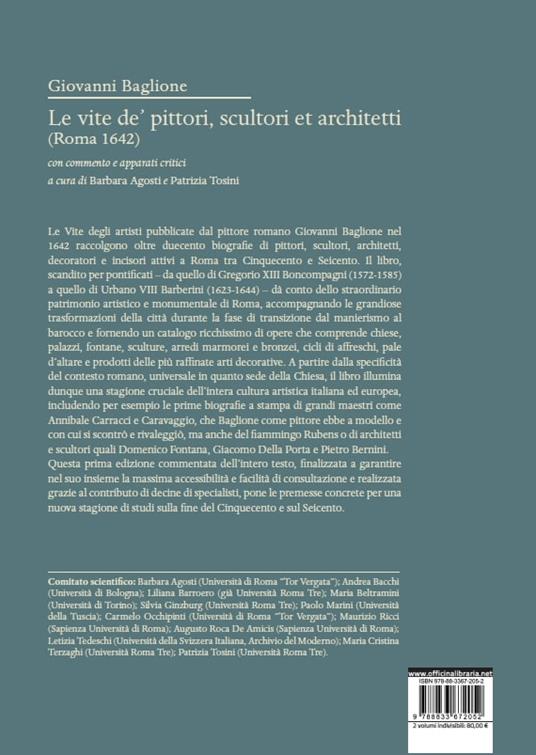 Le vite de’ pittori, scultori et architetti (Roma 1642). Con commento e apparati critici - Giovanni Baglione - 8