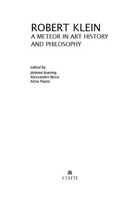 Robert Klein. A meteor in art history and philosophy. Ediz. italiana, inglese e francese - 2