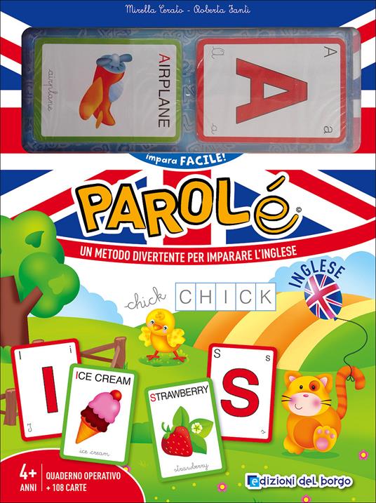 Parolé inglese. Un metodo divertente per imparare l'inglese. Con 108 Carte - Mirella Cerato,Roberta Fanti - copertina