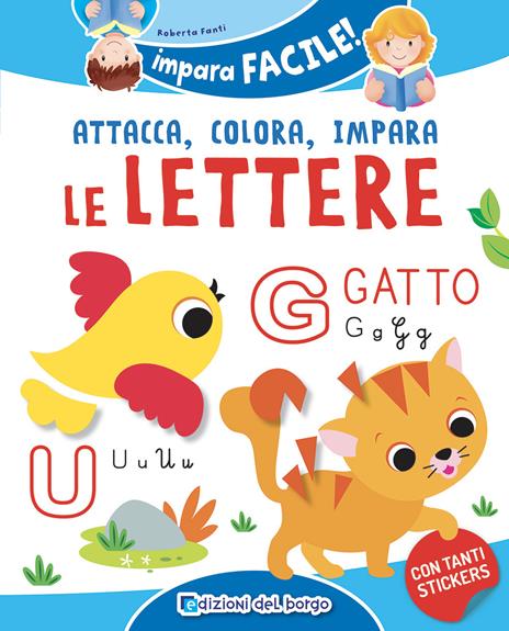 Le lettere dell'alfabeto. Con adesivi. Ediz. a colori - Roberta Fanti - copertina