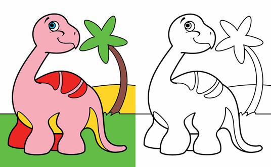 Colora i dinosauri. Tanti simpatici dinosauri tutti da colorare! Ediz. a  colori. Con 6 pennarelli - Roberta Fanti - Libro - Edizioni del Borgo - |  IBS