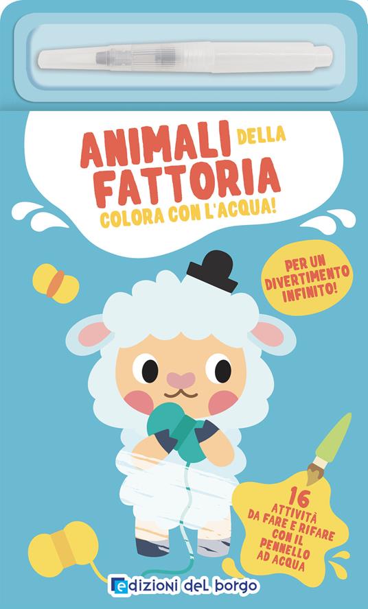 Animali della fattoria. Ediz. a colori. Con pennarello ad acqua - copertina