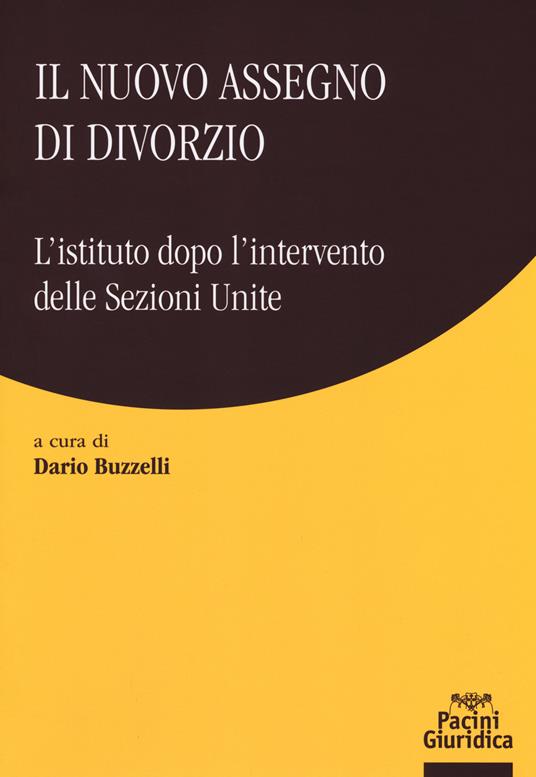 Il nuovo assegno di divorzio. L'istituto dopo l'intervento delle Sezioni Unite - copertina