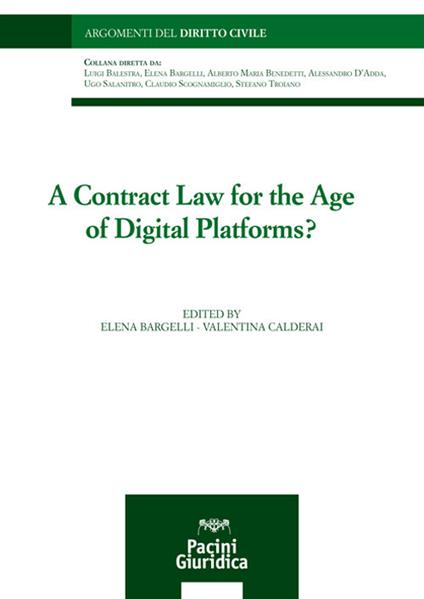 A contract law for the age of digital platforms? - copertina