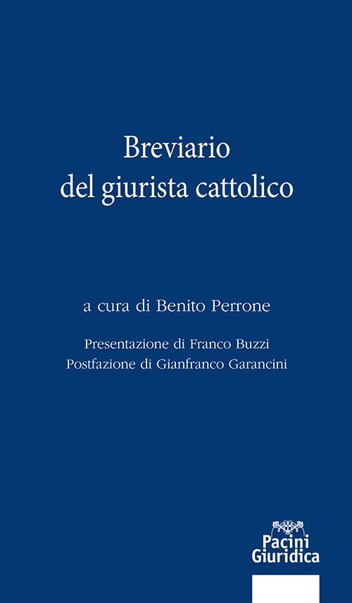 Breviario del giurista cattolico - copertina