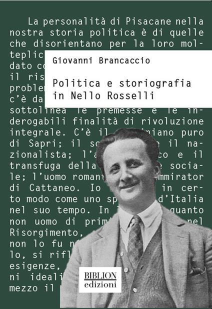 Politica e storiografia in Nello Rosselli - Giovanni Brancaccio - copertina