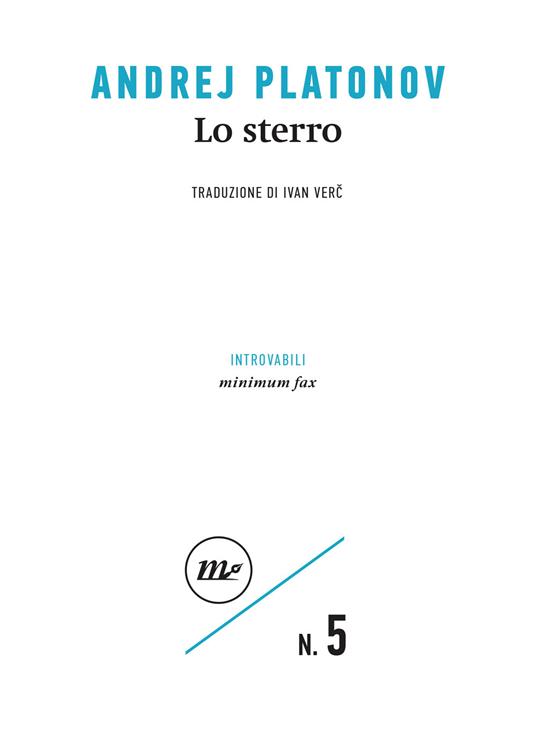 Lo sterro - Andrej Platonov - copertina