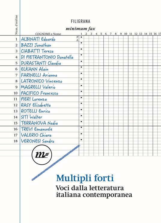 Multipli forti. Voci dalla letteratura italiana contemporanea - Libro -  Minimum Fax - Filigrana