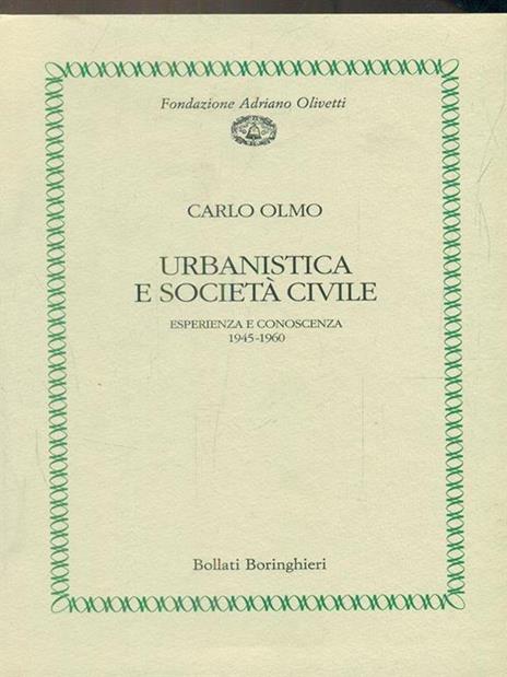 Urbanistica e società civile - Carlo Olmo - copertina