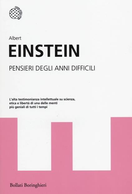 Pensieri degli anni difficili - Albert Einstein - copertina