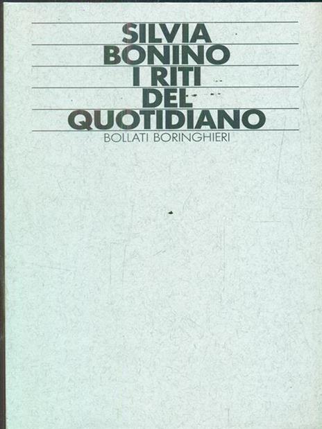 I riti del quotidiano - Silvia Bonino - copertina