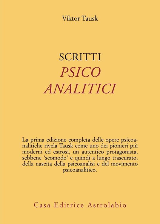 Scritti psicoanalitici - Viktor Tausk - copertina