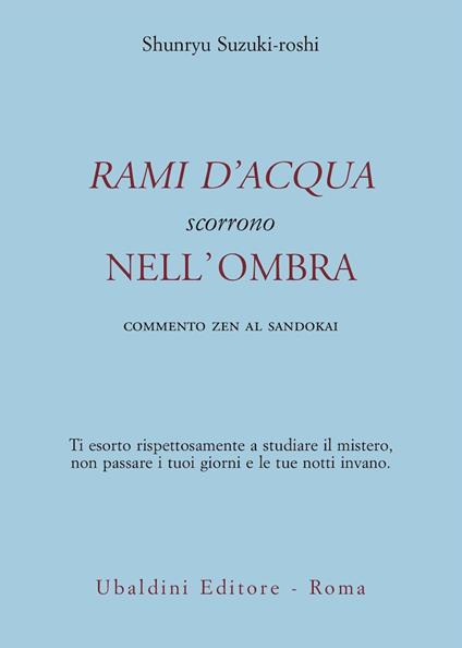 Rami d'acqua scorrono nell'ombra. Commento zen al Sandokai - Shunryu Suzuki-Roshi - copertina