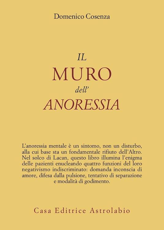 Il muro dell'anoressia mentale - Domenico Cosenza - copertina