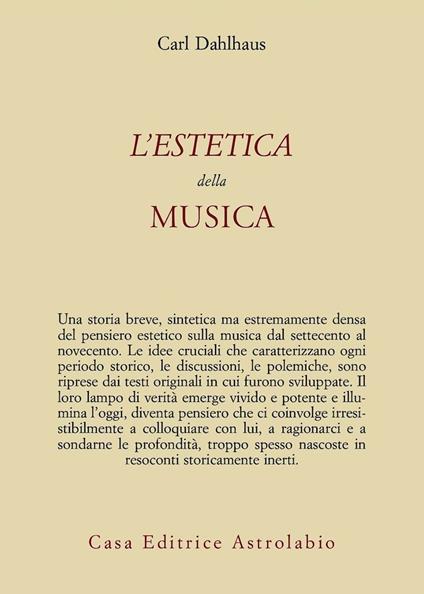 L'estetica della musica - Carl Dahlhaus - copertina