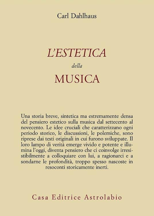 L'estetica della musica - Carl Dahlhaus - copertina