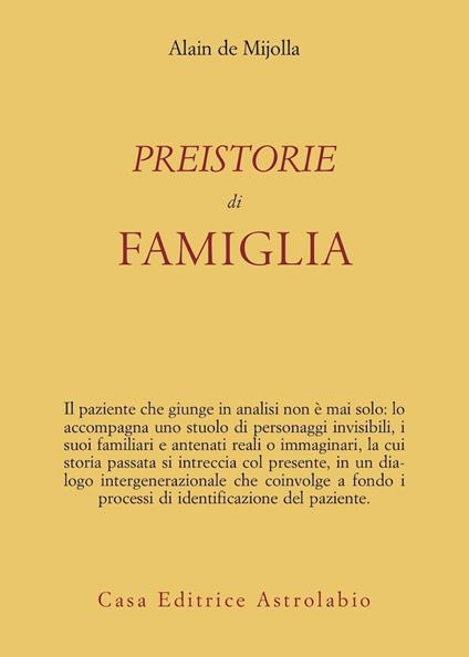 Preistorie di famiglia - Alain de Mijolla - copertina