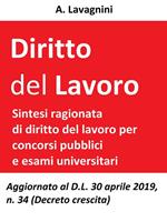 Diritto del lavoro. Sintesi ragionata di diritto del lavoro per concorsi pubblici e esami universitari