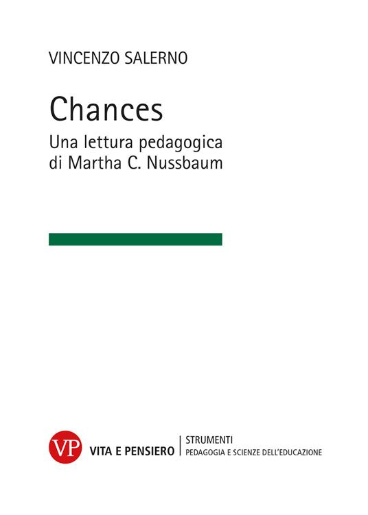 Chances. Una lettura pedagogica di Martha C. Nussbaum - Vincenzo Salerno - copertina