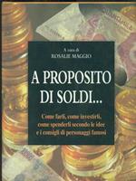 A proposito di soldi