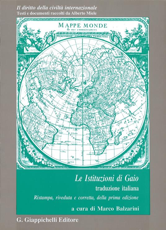 Le istituzioni - Gaio - copertina