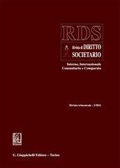 RDS. Rivista di diritto societario interno, internazionale comunitario e  comparato (2011). Vol. 2 - Libro - Giappichelli - | IBS