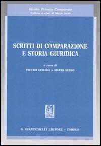 Scritti di comparazione e storia giuridica. Atti dei Seminari del dottorato di diritto comparato dell'Università di Palermo - copertina