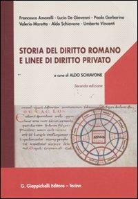 Storia del diritto romano e linee di diritto privato - copertina