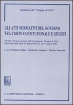 Gli atti normativi del governo tra Corte costituzionale e giudici. Atti del convegno annuale dell'Associazione 