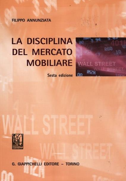 La disciplina del mercato mobiliare - Filippo Annunziata - copertina