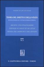 Teoria del diritto e dello Stato. Rivista europea di cultura e scienza giuridica (2003). Ediz. italiana, tedesca e spagnola. Vol. 3