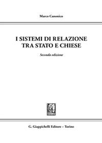 I sistemi di relazione tra stato e chiese - Marco Canonico - copertina