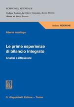 Le prime esperienze di bilancio integrato. Analisi e riflessioni