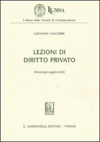 Lezioni di diritto privato - Giovanni Giacobbe - copertina