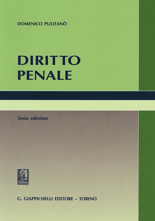 Diritto penale - Domenico Pulitanò - copertina