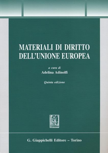 Materiali di diritto dell'Unione Europea - copertina