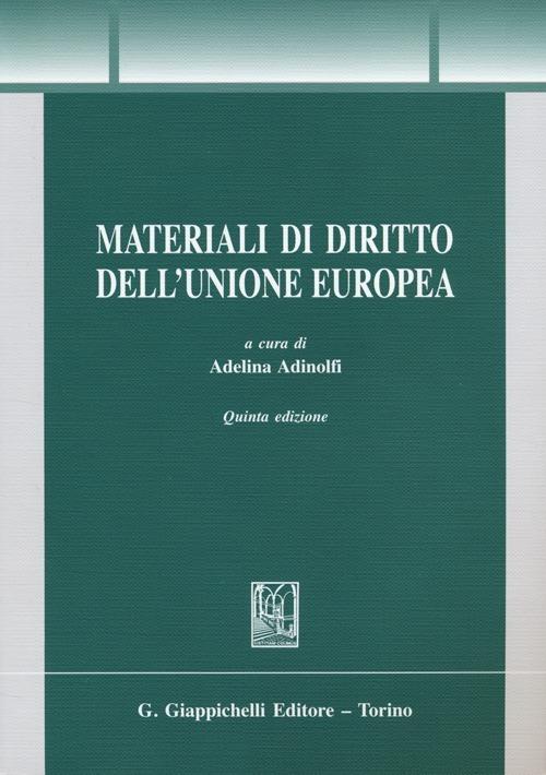 Materiali di diritto dell'Unione Europea - copertina