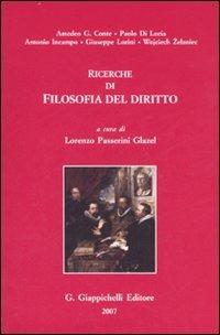 Ricerche di filosofia del diritto - copertina