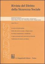 RDSS. Rivista del diritto della sicurezza sociale (2007). Vol. 1