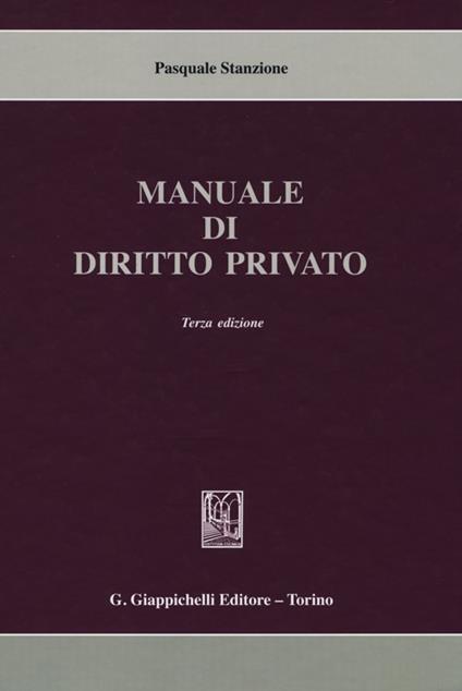 Manuale di diritto privato - copertina