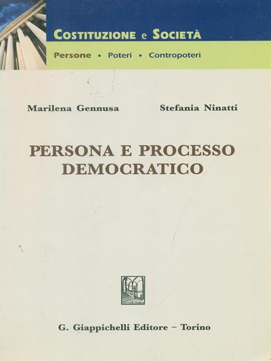 Persona e processo democratico - Marilena Gennusa,Stefania Ninatti - copertina