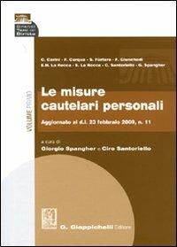 Le misure cautelari personali. Vol. 1 - copertina