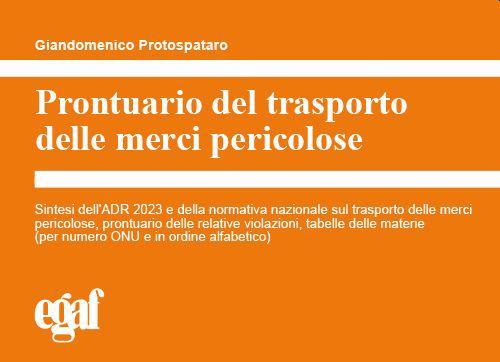 Prontuario del trasporto delle merci pericolose - copertina