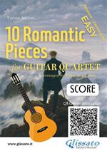 10 romantic pieces for guitar quartet. Easy. Partitura