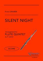 Silent Night. Flute quintet. Partitura