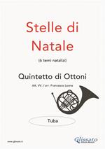 Stelle di Natale. Quintetto di ottoni. Tuba. Spartito