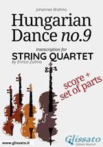 Hungarian Dance no.9. String quartet. Score & parts. Partitura e parti