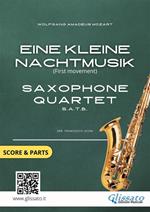 Eine kleine nachtmusik K 525 Allegro (1° mov.). Saxophone quartet. Score & parts. Partitura e parti