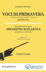 Voci di primavera. «Frühlingsstimmen» Op.410. Elaborazione per orchestra scolastica. Partitura