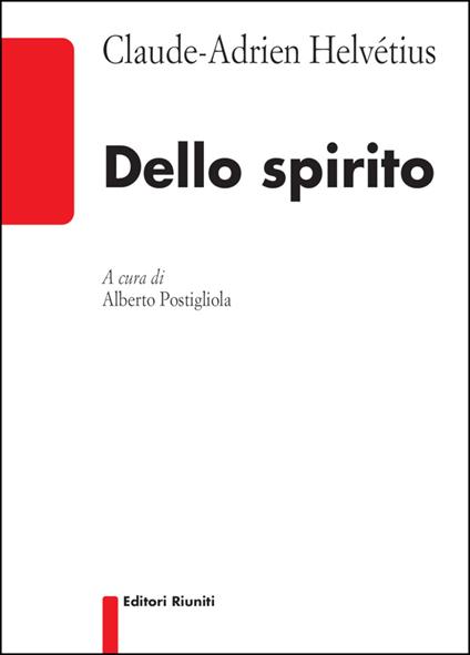 Dello spirito - Claude-Adrien Helvétius - copertina